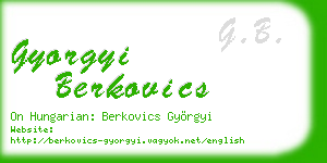 gyorgyi berkovics business card