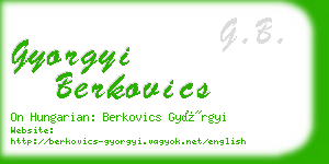 gyorgyi berkovics business card